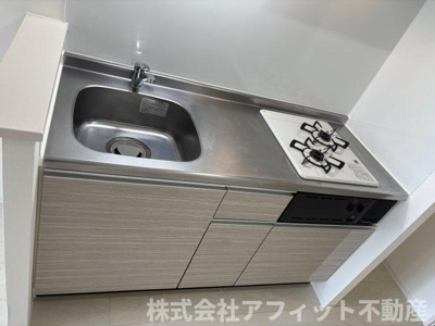 【キッチン】 | 月光福山中央弐番館 | 2口ガスコンロ