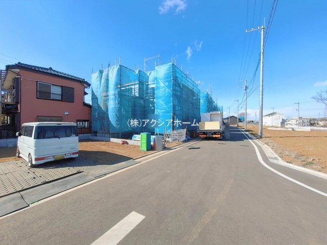 所沢市上安松・全8棟　新築一戸建　6号棟　の前面道路含む現地写真|2026年1月30日撮影