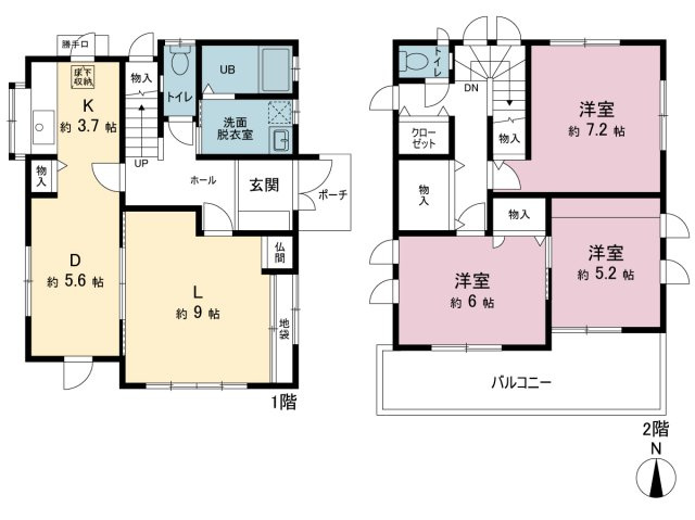 【間取り】 | 杉戸町堤根中古戸建
