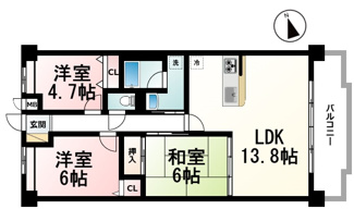 【間取り】 | ネオハイツ石山