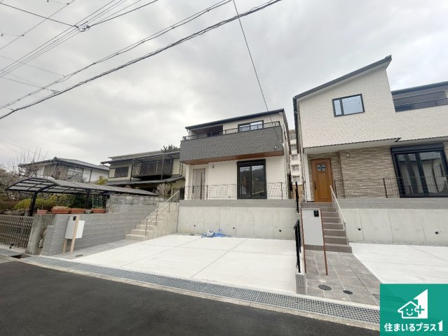 神戸市北区有野台　新築一戸建ての外観|お客様に長く安心して住んでいだだける事にこだわった家づくり！住んでからのアフターサービスにもしっかりと取り組んでいます！