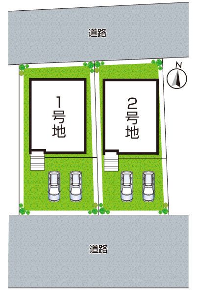 29日(土)30日(日)現地ご見学可能！神戸市北区有野台　全2邸の区画図|全２区画