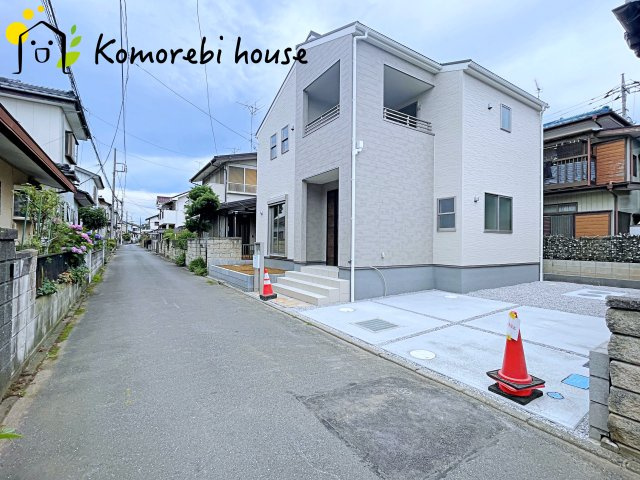 北本市石戸　新築一戸建て　リーブルガーデン　01の前面道路含む現地写真|前面道路含む現地写真です