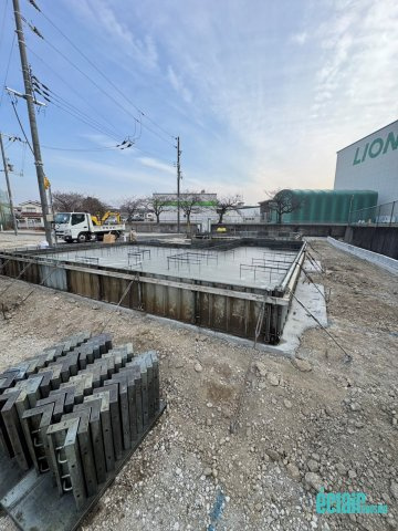 新築戸建～明石市魚住町西岡字穴田～の展望|こちらが２０２６年２月６日撮影★基礎工事中です