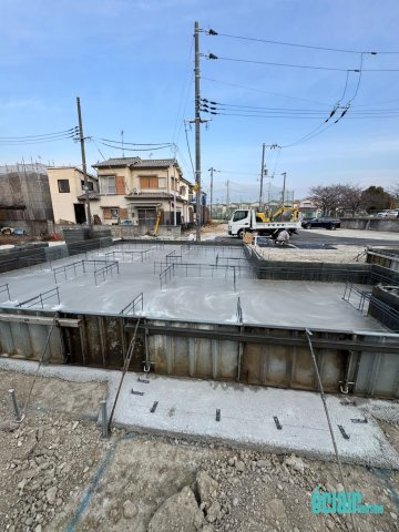 新築戸建～明石市魚住町西岡字穴田～のその他|こちらが２０２６年２月６日撮影★基礎工事中です
