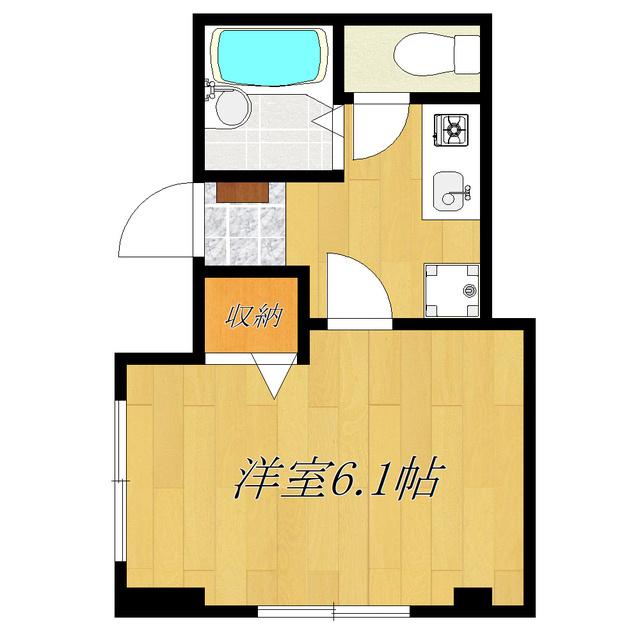 アンクレージュの間取り|☆1Kの間取りです☆