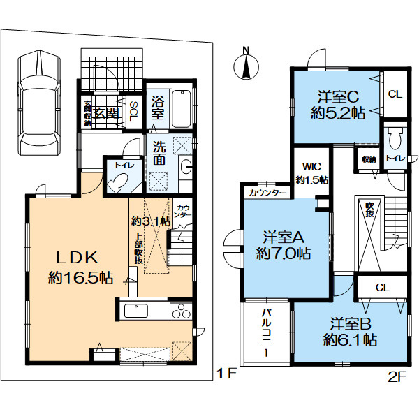 武庫之荘4丁目・一戸建の間取り