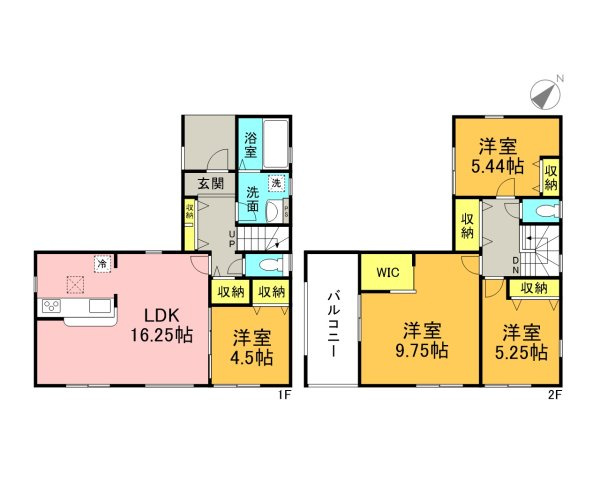 碧南第65尾城町　新築戸建＜2号棟＞の間取り|4LDK＋WIC