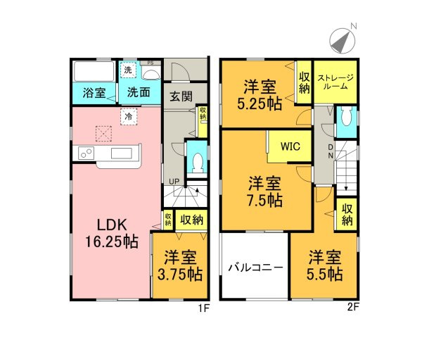 碧南第65尾城町　新築戸建＜3号棟＞の間取り|4LDK＋S＋WIC