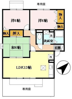 セジュール河原　Bの間取り