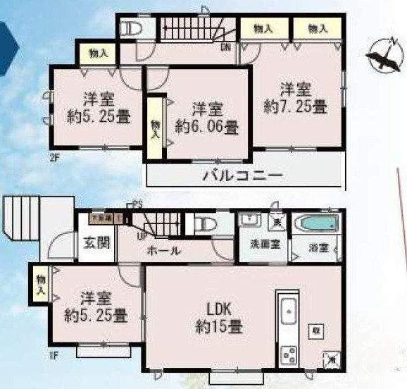 【間取り】 | 桶川坂田971番