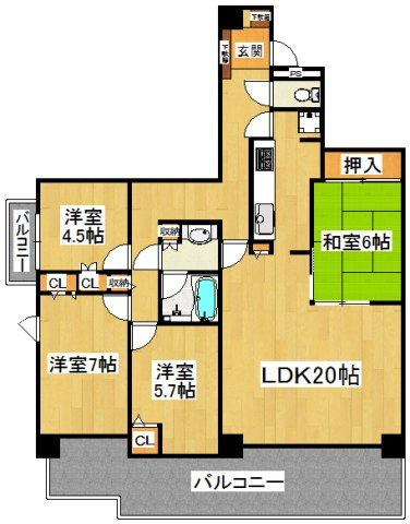 リーベスト東中山の間取り