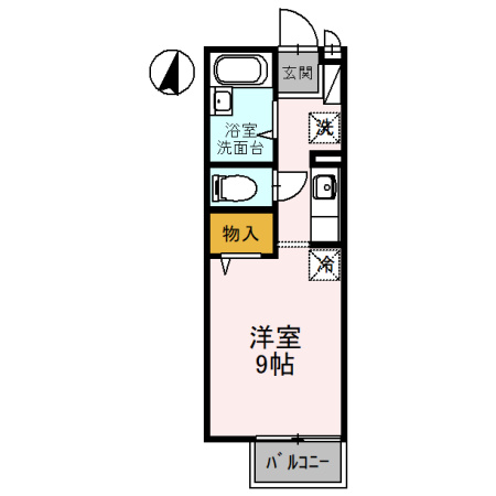 【間取り】 | アメニティ大美野　Ｂ