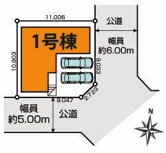 川越市霞ケ関北6丁目　新築分譲　東武東上線『霞ヶ関駅』徒歩15分　【霞ヶ関北小学区】の区画図
