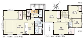 【間取り】 | 練馬区南大泉29期　全1棟　1号棟 | 南大泉29期　全1棟　1号棟