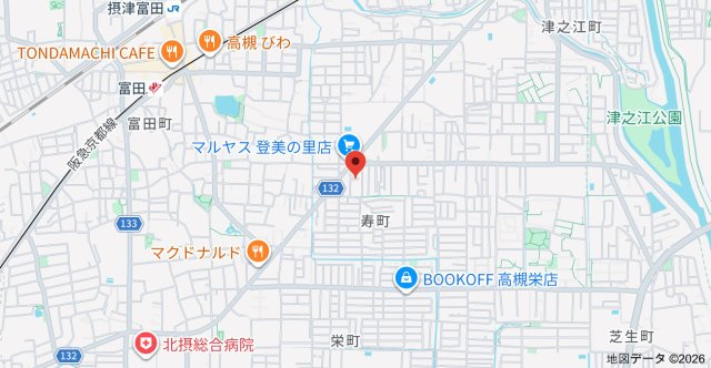 高槻市寿町２丁目の賃貸マンションの地図