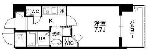 クラウンハイム北心斎橋フラワーコートの間取り