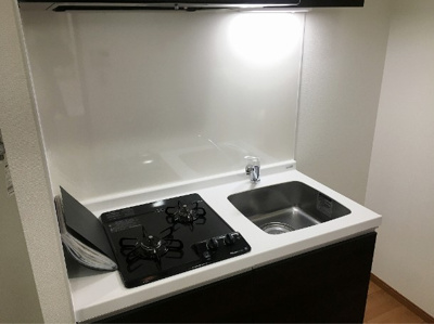 【キッチン】 | グランフォース中野富士見町 | 2口ガスのシステムキッチン。