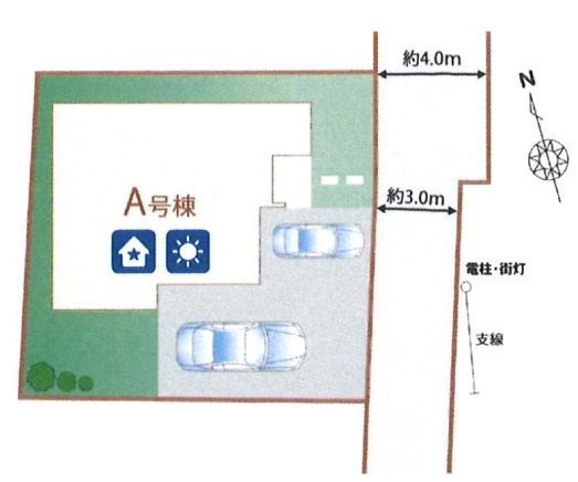 あきる野下代継2期　新築戸建　全1棟　A号棟の区画図