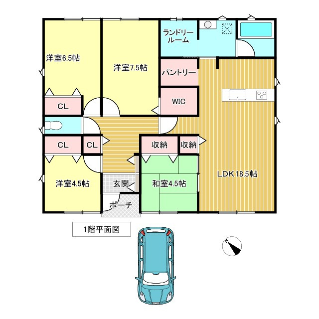 七栄第３３　新築戸建て　1号棟の間取り