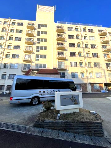 伊東ヴィラ山の上　8階　伊東市岡　の外観|南向きで陽当たり良好です。