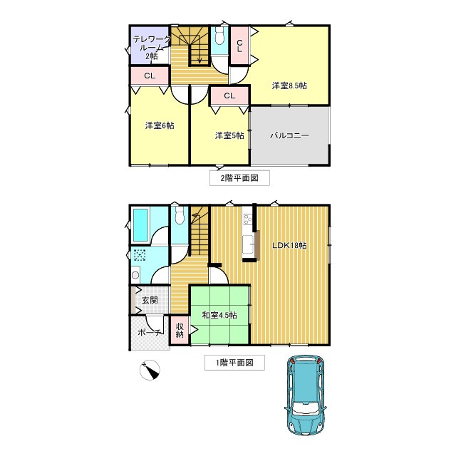 七栄第３３　新築戸建て　５号棟の間取り