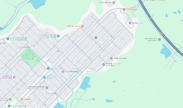 三田市つつじが丘南　新築一戸建ての地図