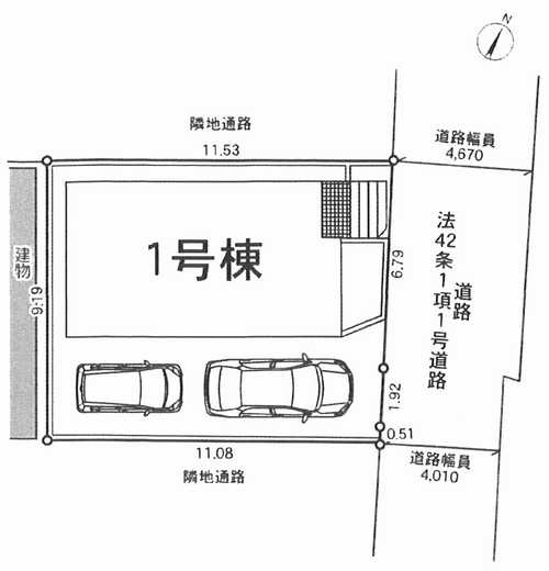 厚木市関口第17　新築戸建全1棟　1号棟の区画図