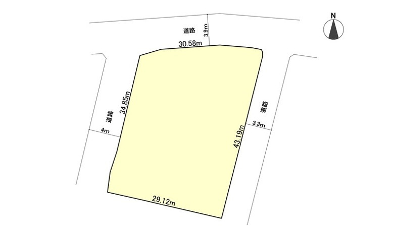 安佐北区可部東6丁目の土地図