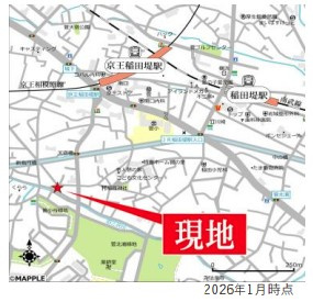 川崎市多摩区菅北浦３丁目のアパートの地図