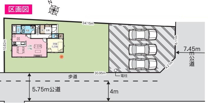 鴻巣市鎌塚４期　の区画図|現地区画図
