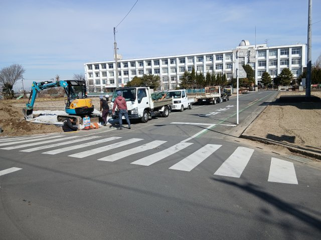 鴻巣市鎌塚４期　の前面道路含む現地写真|現地前面道路（2026年02月06日）撮影