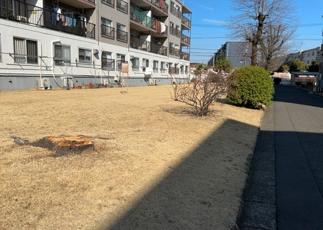 【中庭】 | 相武台団地２１０７号棟 | 中庭（パティオ）とは、一つの建築物の内部に設けられた、壁などで囲われている庭のことを指します。コの字型、ロの字型が主流ですが、L字型の中庭もあります。最近では、インテリア性の高さからも人気があります。