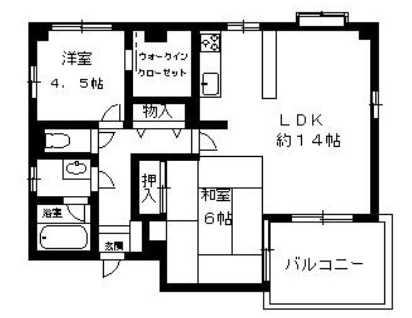 シュロス板宿の間取り