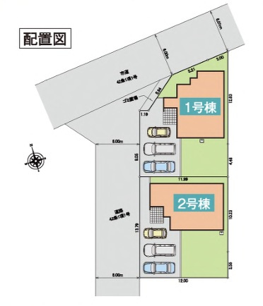 四街道市内黒田の区画図