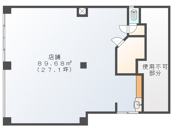 玉野市田井テナントの間取り