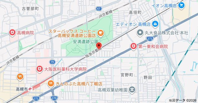 高槻市緑町貸家の地図
