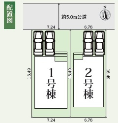 グラファーレ四街道市鹿渡５期の区画図