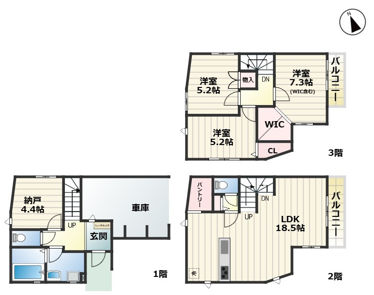 KIS昭和区川名町2期｜名古屋市の戸建ならホームアップの間取り
