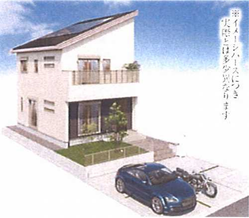 厚木市三田2丁目　新築戸建全5棟　3号棟の外観パース