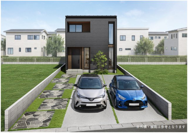 ＼新築モデルハウス／　好評販売中！　浜松市中央区楊子町１期　全１邸の外観パース|画像はイメージパースです。