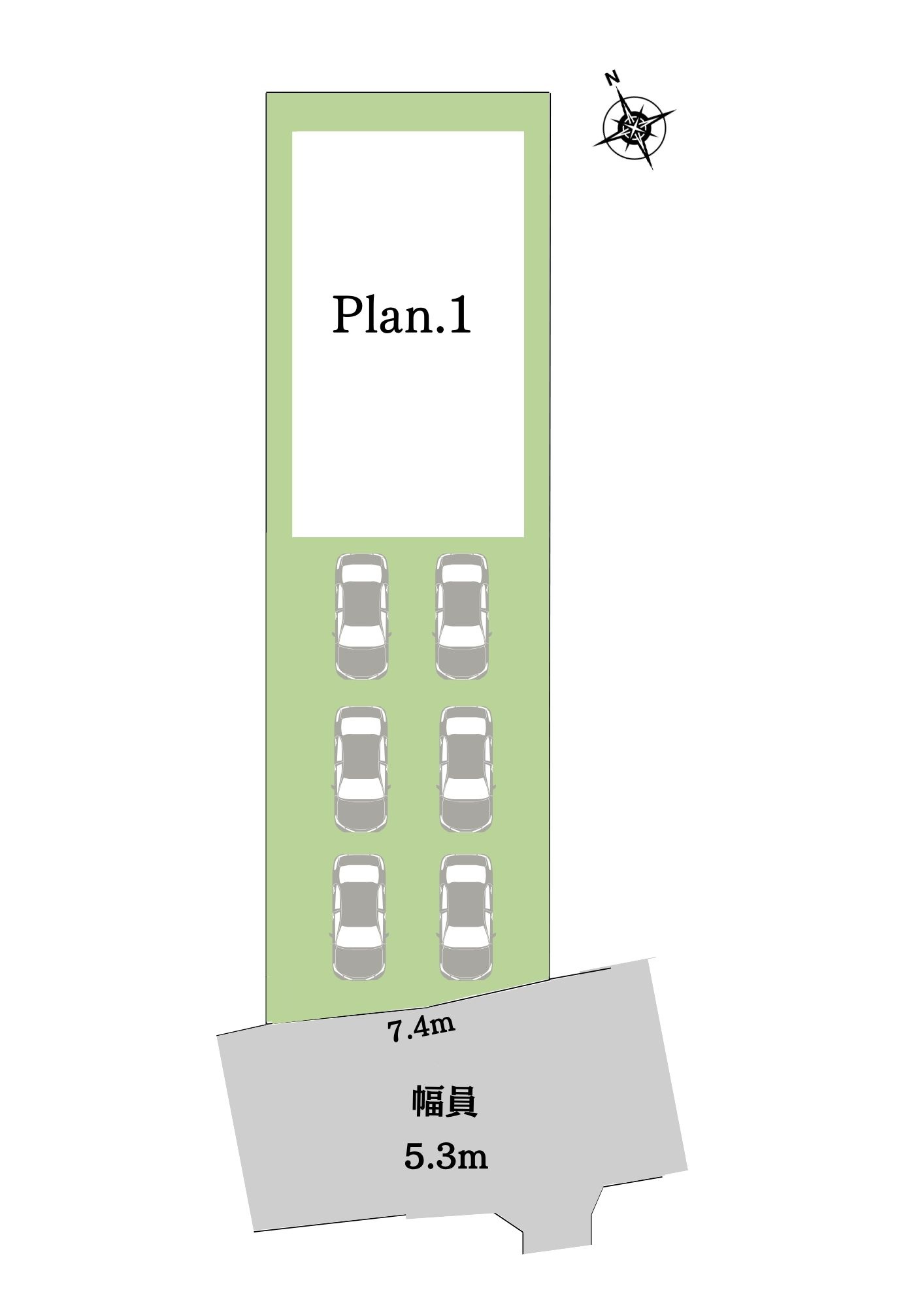 新築戸建て　浜松市中央区楊子町１期全１棟の区画図