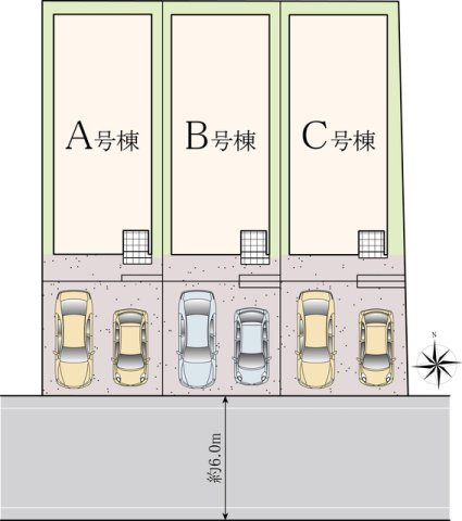 千葉市若葉区みつわ台1丁目　３棟【現地販売】の区画図