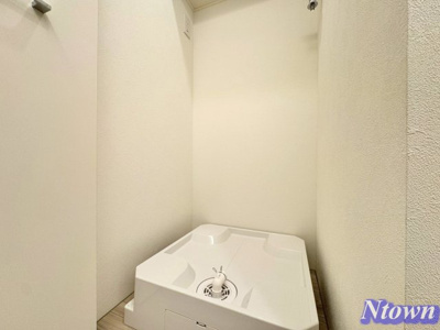 【設備】 | quador noie 今池 | 洗濯機置き場です。