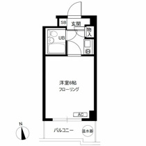 南向きバルコニー☆１Ｋ