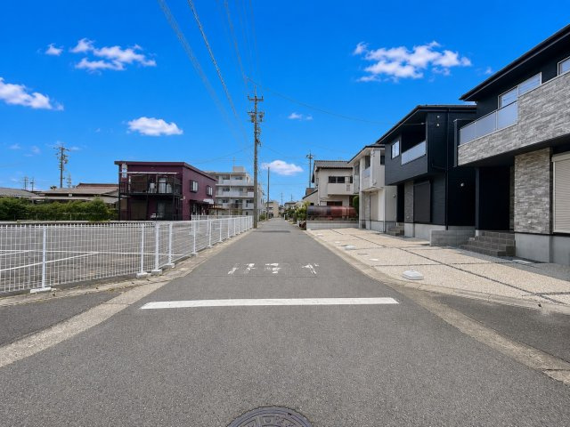 新築戸建　一宮市多加木1期　全3区画分譲の前面道路含む現地写真|■前面道路　■ヤマダ不動産　株式会社リライフ　
■夢のマイホーム購入をフルサポートします！
