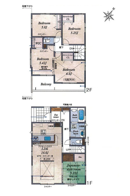 鴻巣市本町7丁目　新築一戸建て　ブルーミングガーデン　03の間取り|【全3棟・3号棟】鴻巣市本町7丁目　新築一戸建て　ブルーミングガーデン　03・4LDK・土地面積131.19m2・建物面積105.03m2