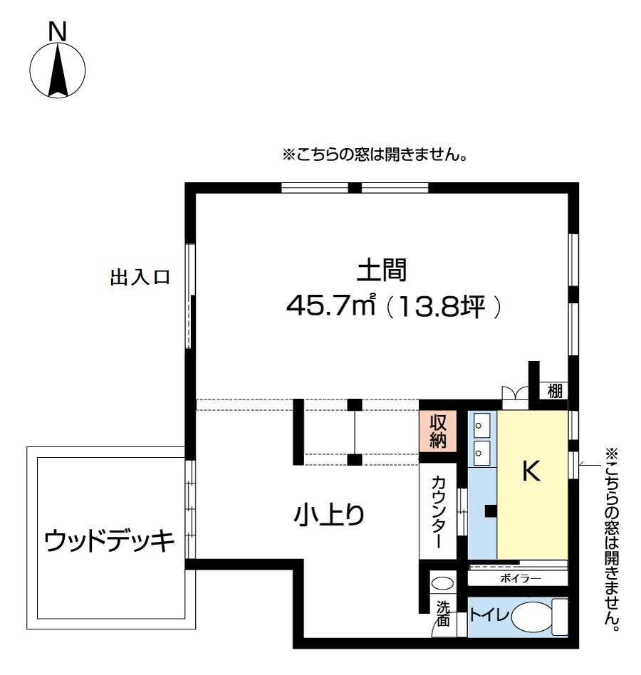 泉馬場店舗の間取り
