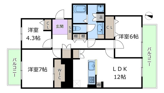 【間取り】 | 千里緑丘第壱七号棟 | エイブルにて取扱い可能な住宅ローンは、全部で10種類以上！お客様にピッタリの住宅ローンを当社のFPよりご案内させて頂きます。住宅ローンのご相談だけでも、お気軽にご相談下さいませ。