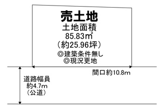 【土地図】 | 磯上町５丁目　売土地 | 建築条件無！お好きな工務店やハウスメーカーで建築して頂けます♪